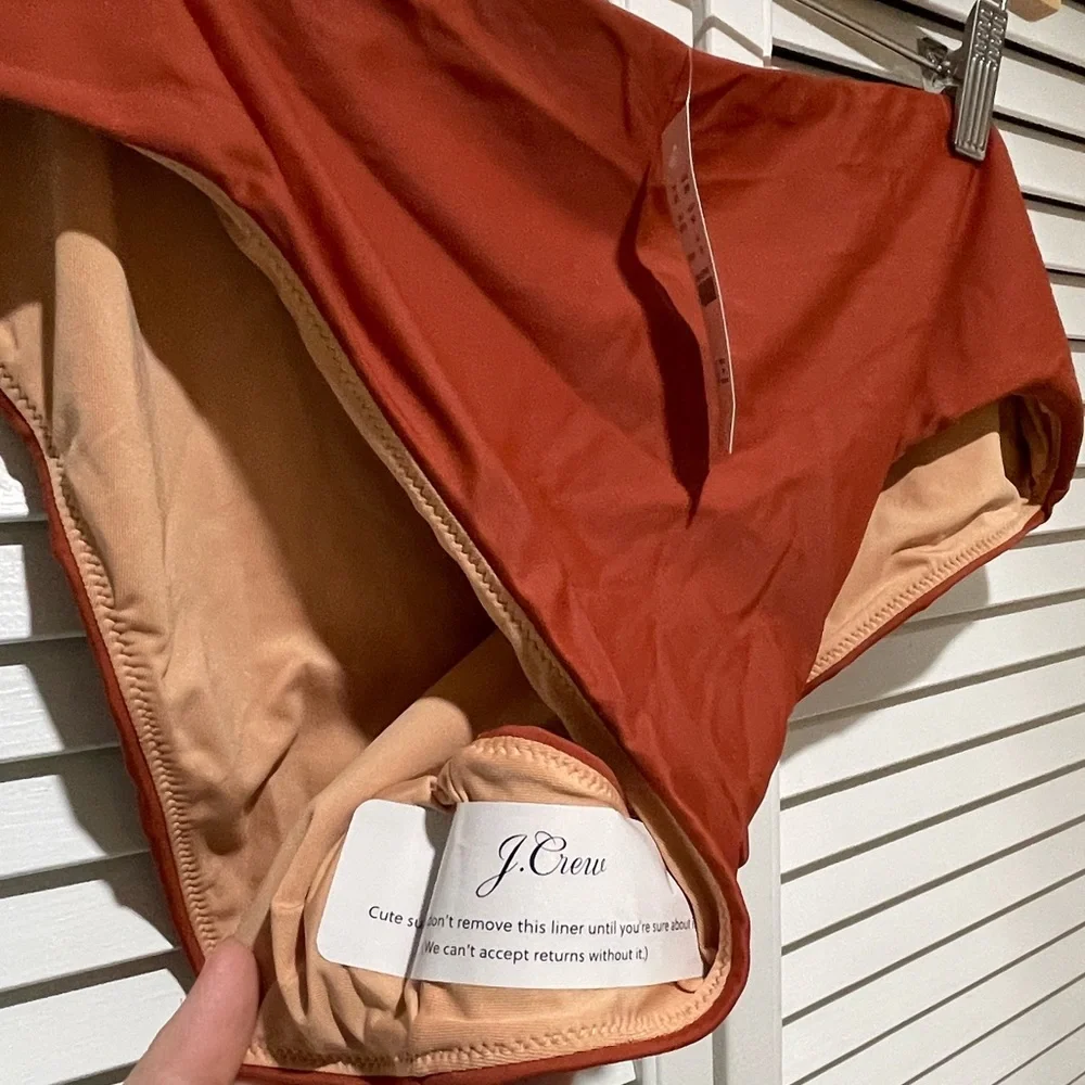 NWT J. Crew High-Rise Bikini‎ Bottom Sz 3X Red